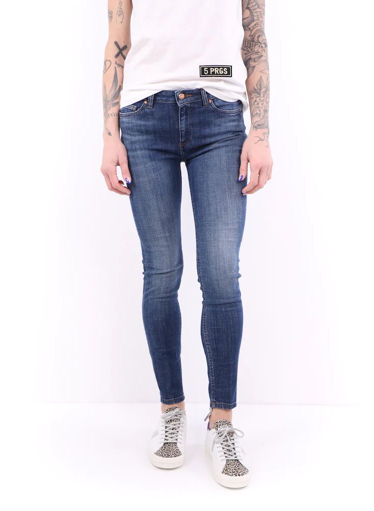 Blue Cotton Women Jeans