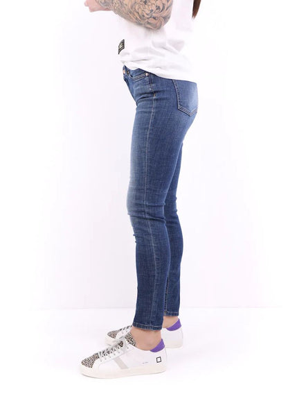 Blue Cotton Women Jeans