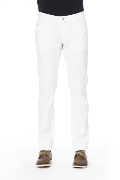 White Cotton Men Jean