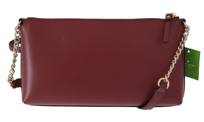 Elegant Bordeaux Leather Crossbody