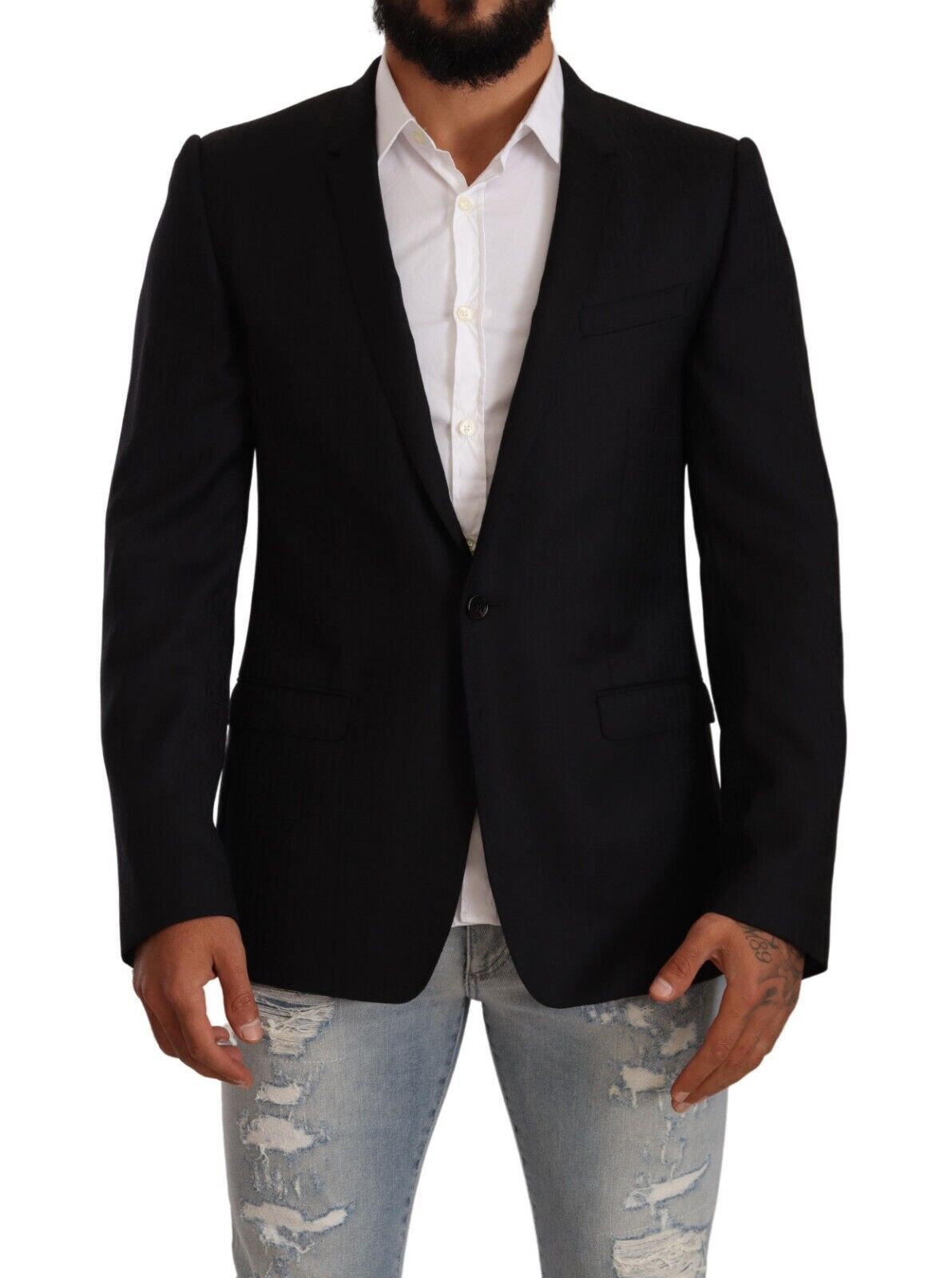 Exclusive Black Virgin Wool Blazer