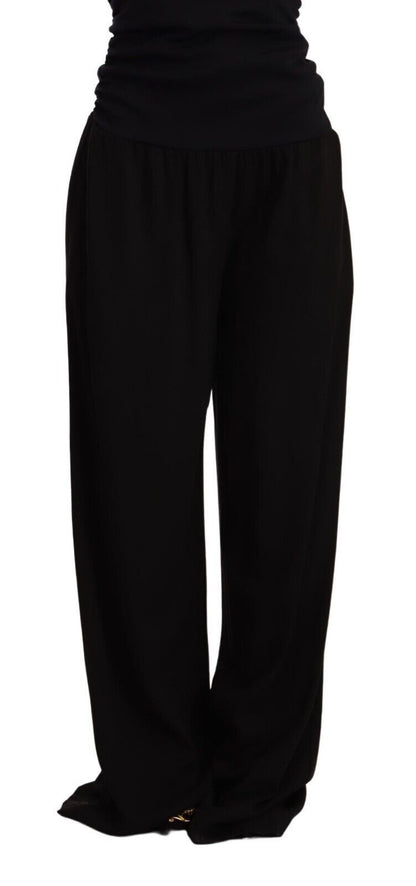 Elegant High Waist Straight Trousers