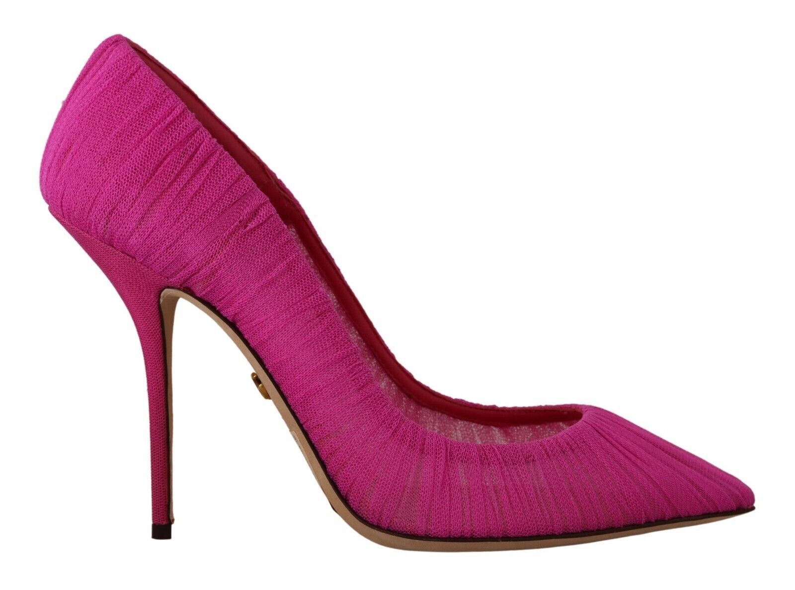 Elegant Pink Tulle Mesh Heels Pumps