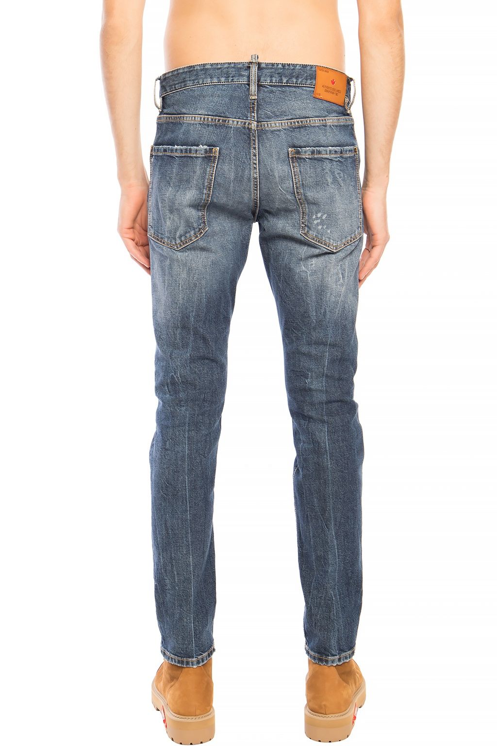 Sleek Navy Distressed Cool Guy Jeans