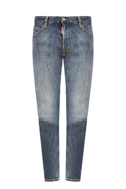 Sleek Navy Distressed Cool Guy Jeans