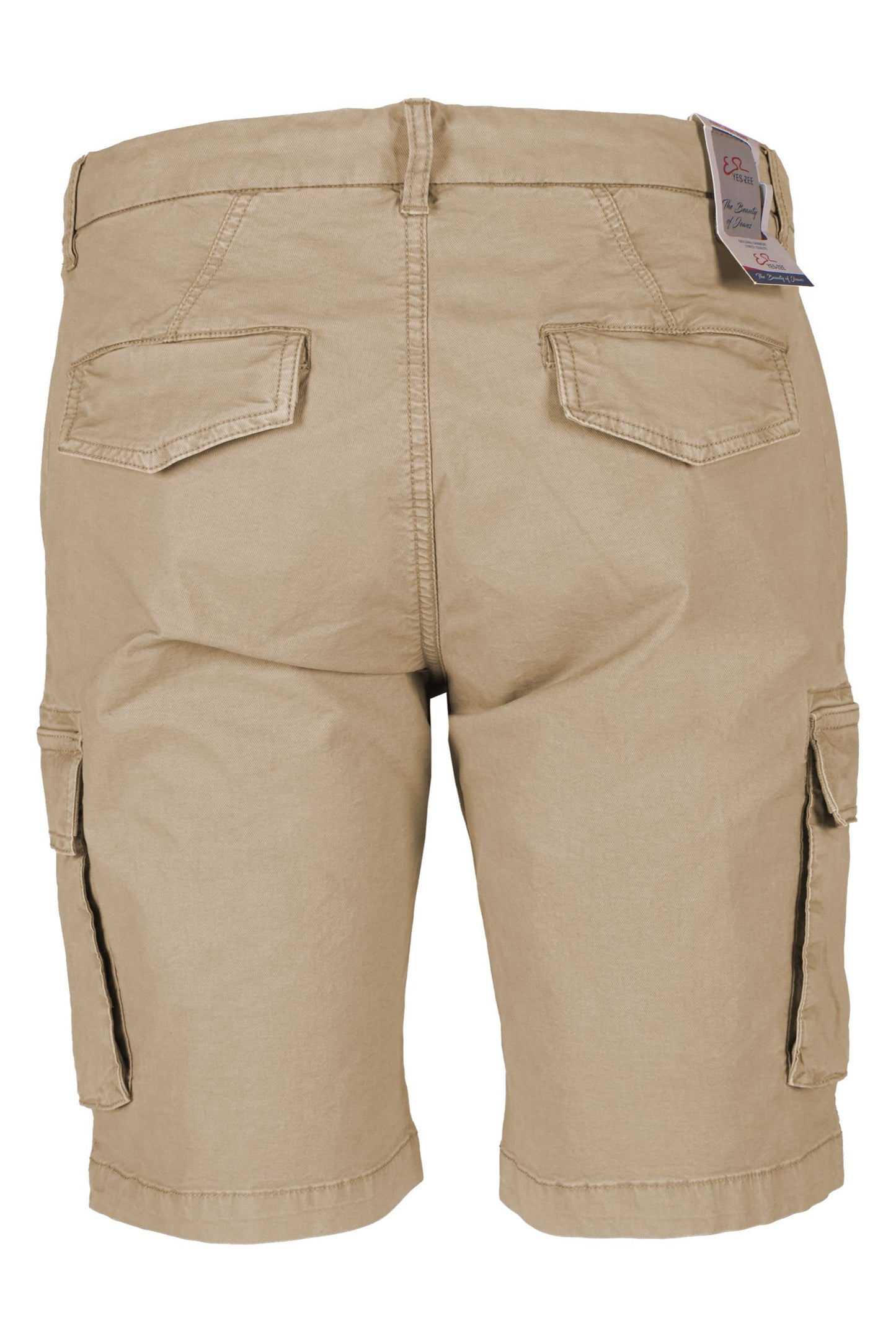 Beige Cotton Men Short