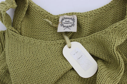 Elegant Green Knit Sleeveless Vest Sweater