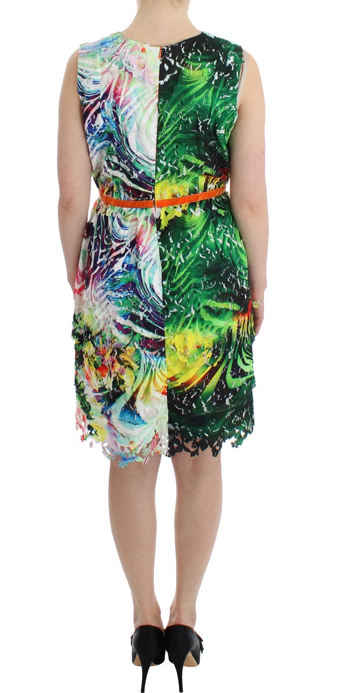 Multicolor Sheath Dress - Artful Elegance