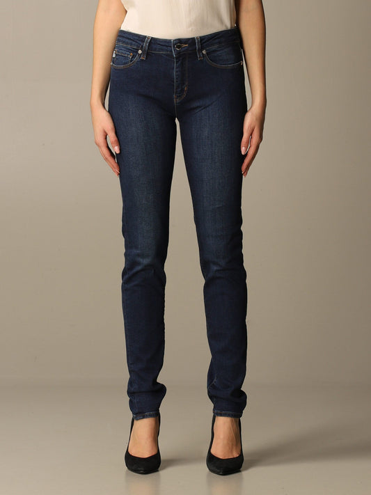 Blue Cotton Women Jeans