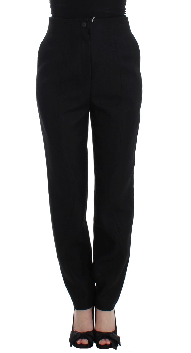 Elegant High-Waist Black Pants