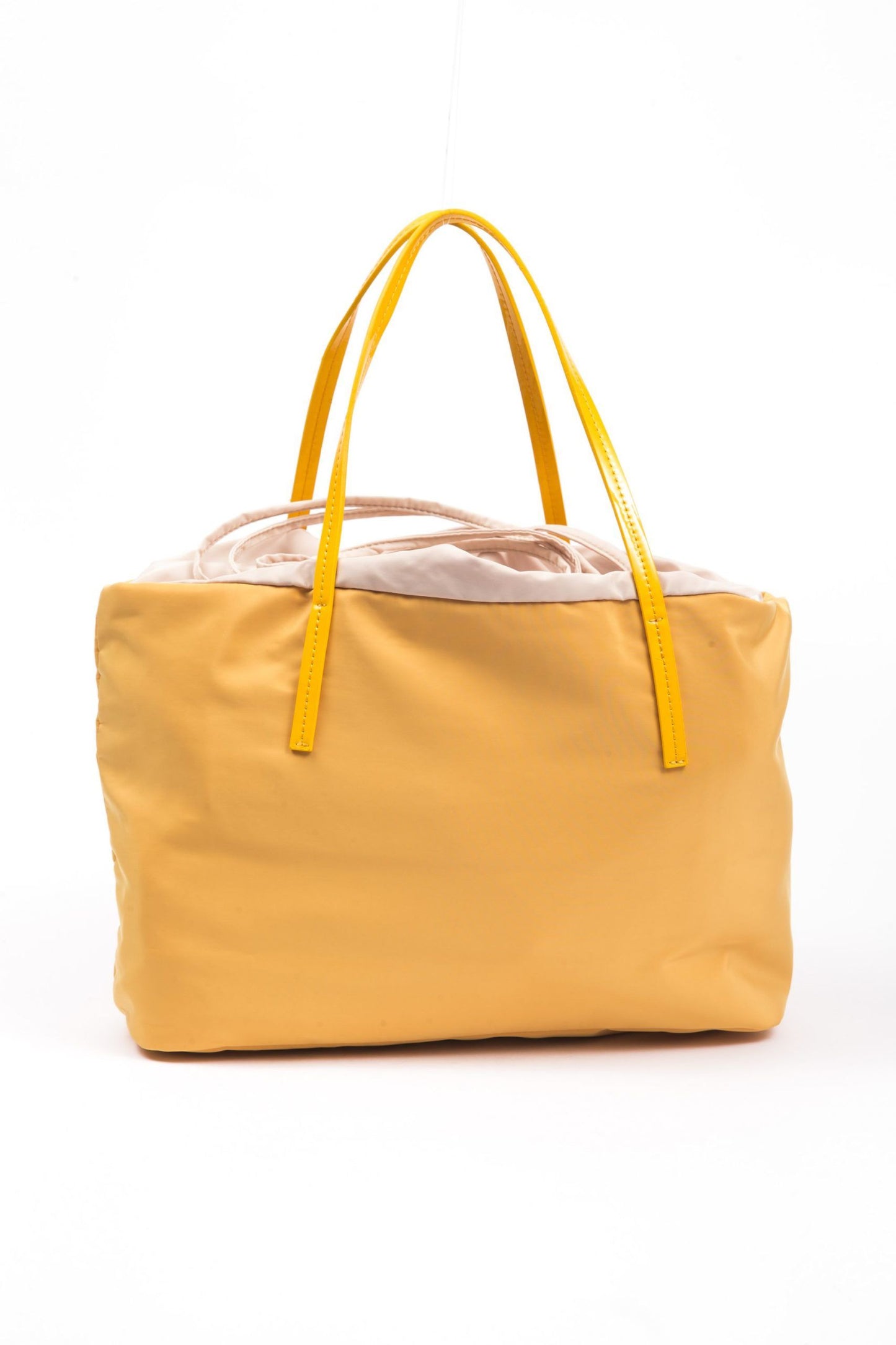 Yellow Polyester Women Handbag