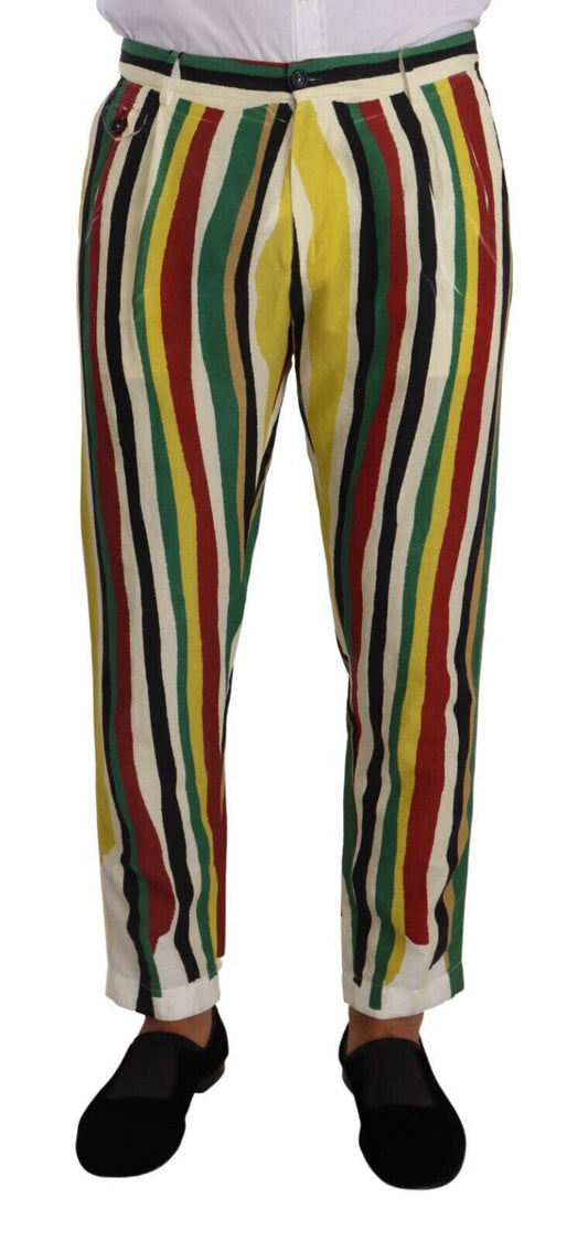 Elegant Striped Skinny Pants