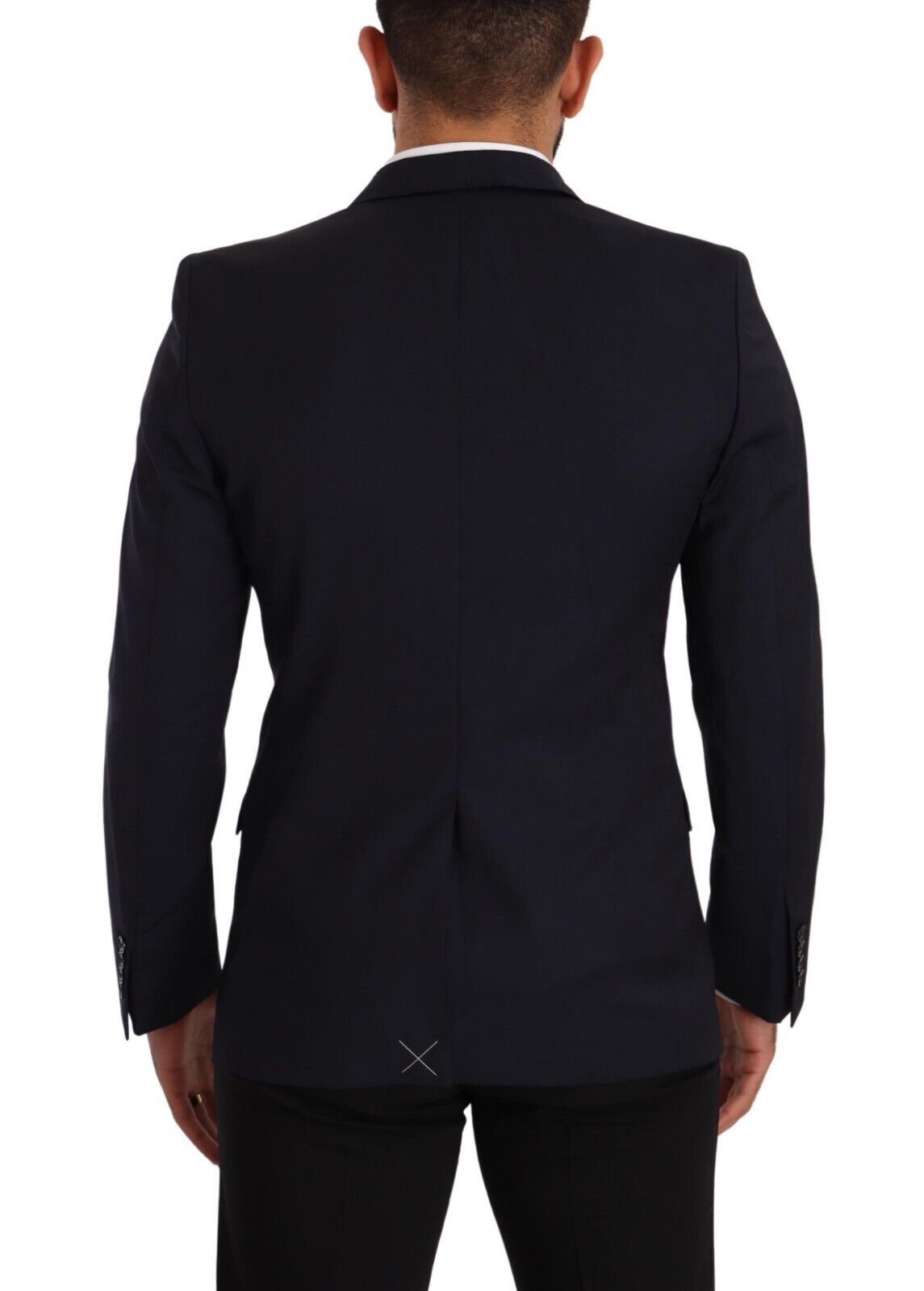 Sleek Navy Martini Slim Fit Wool Blazer