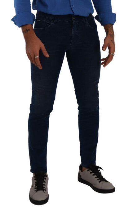 Sleek Dark Blue Slim Fit Jeans