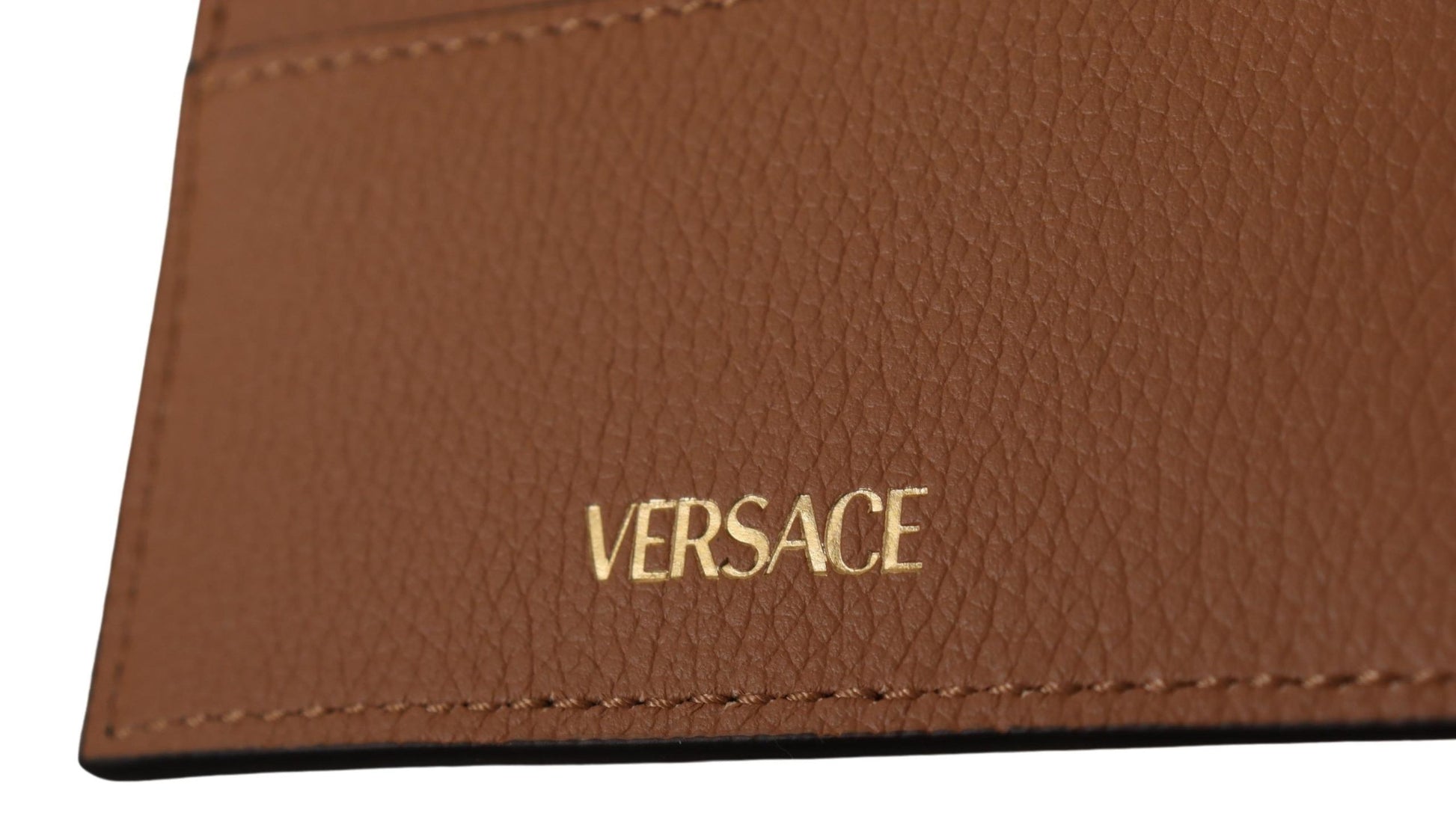 Elegant Medusa Calf Leather Card Holder