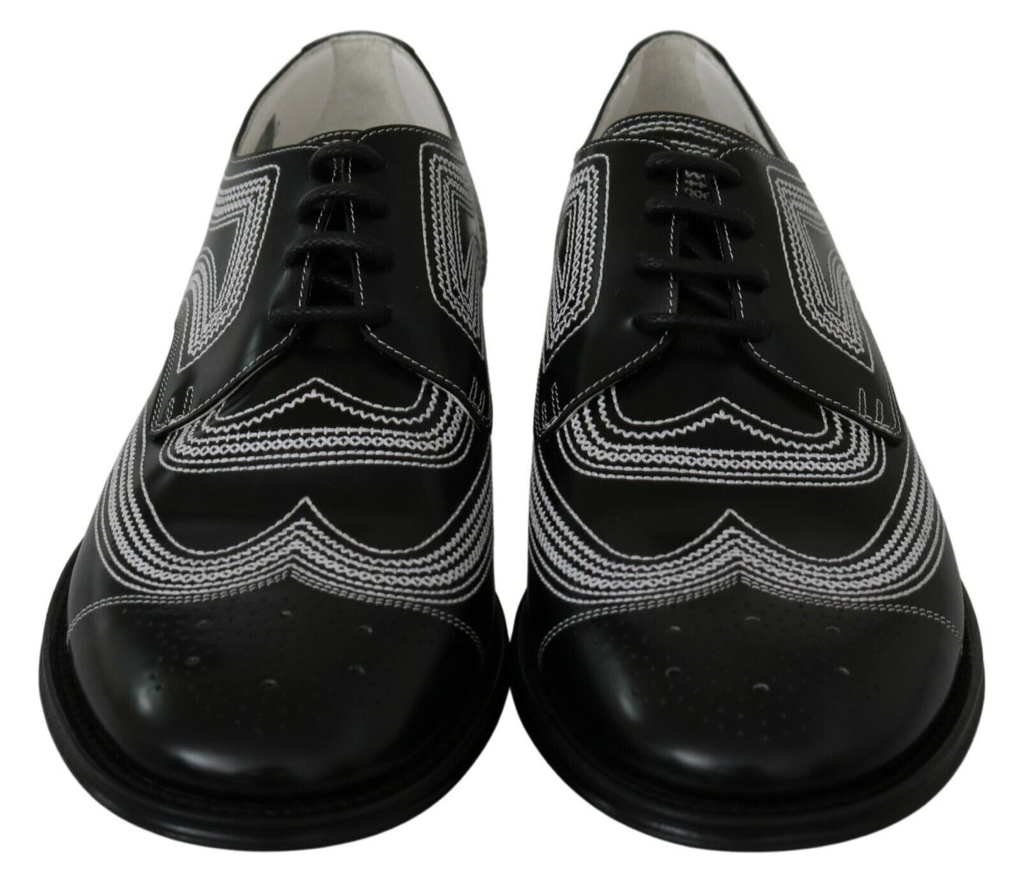 Elegant Black and White Derby Shoes