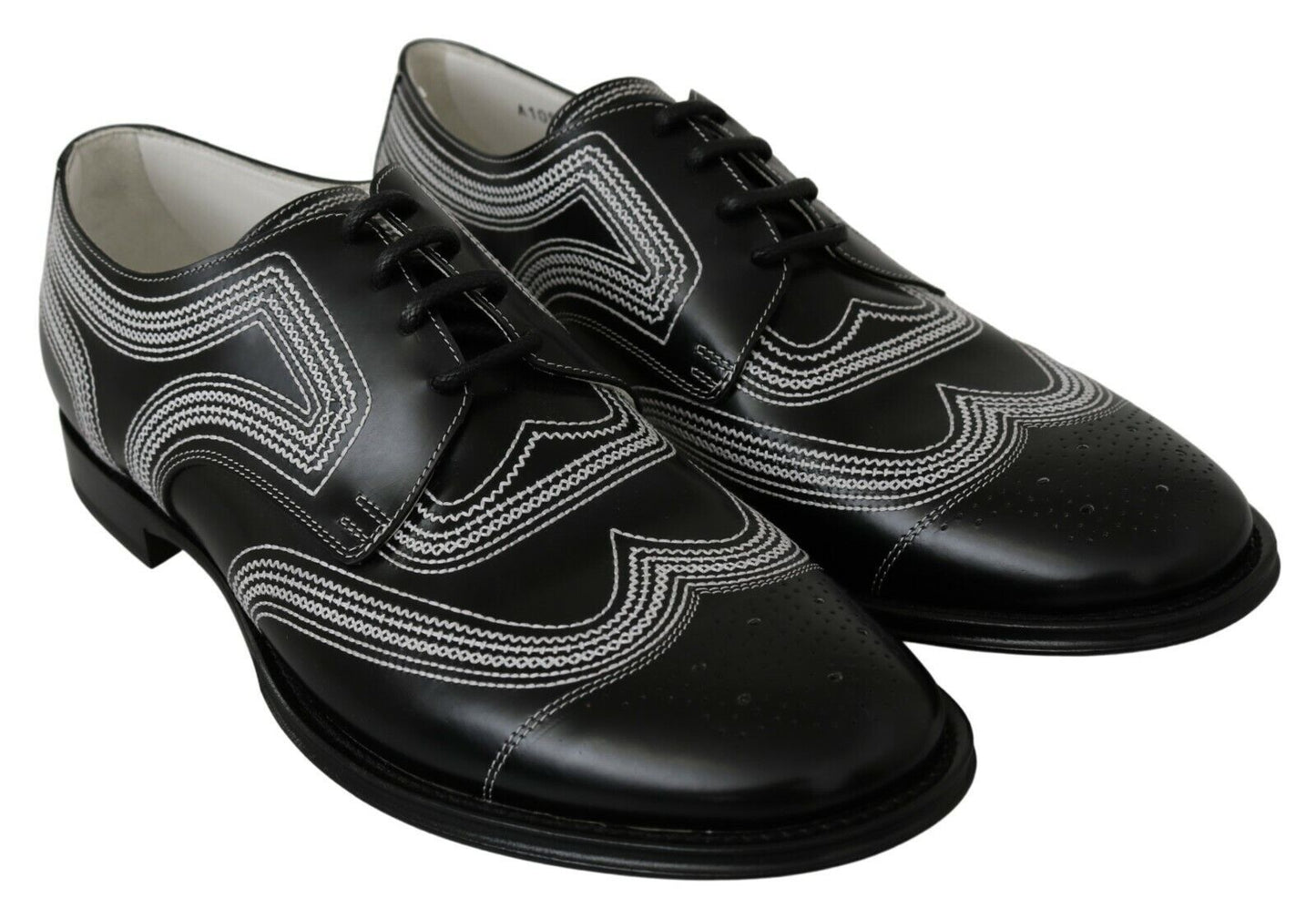 Elegant Black and White Derby Shoes