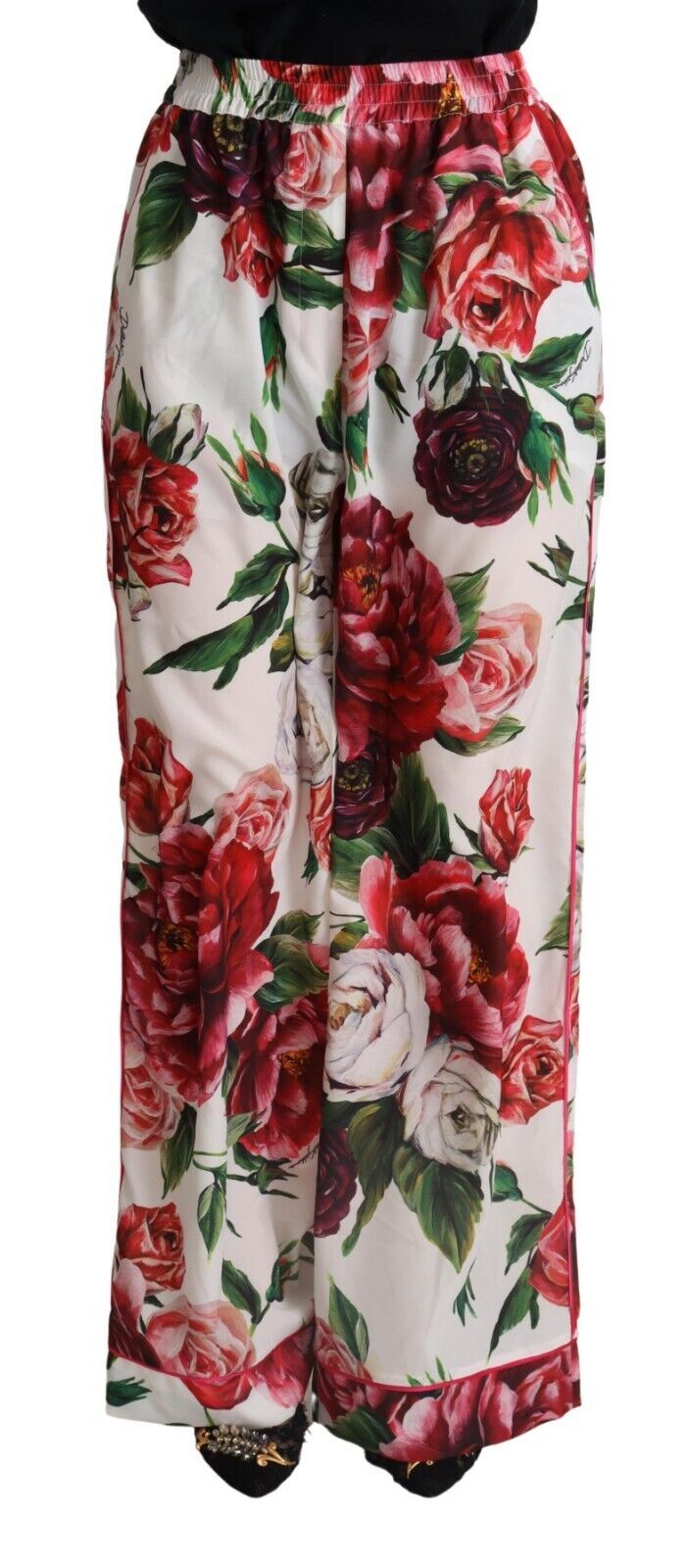 Elegant Floral Wide Leg Pants