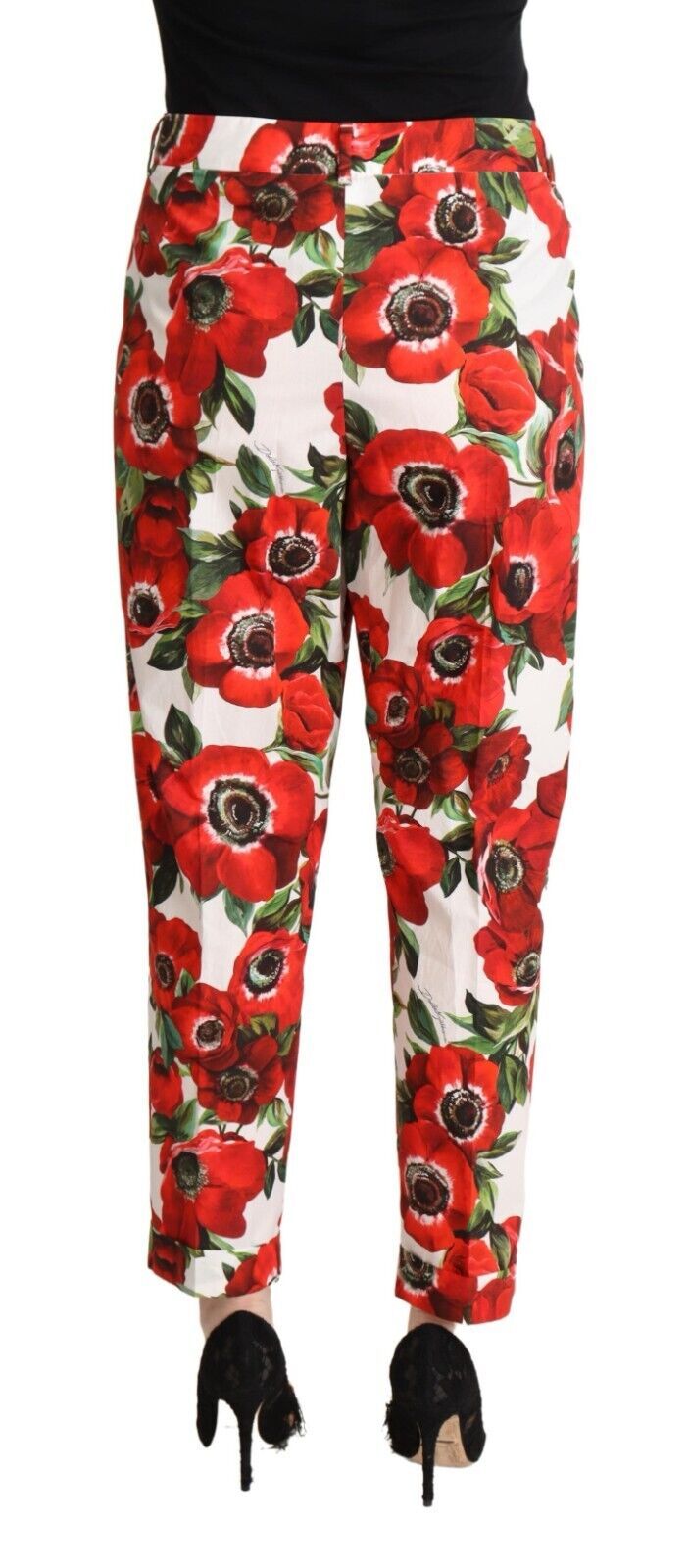 Chic Anemone Printed Tapered Cotton Pants