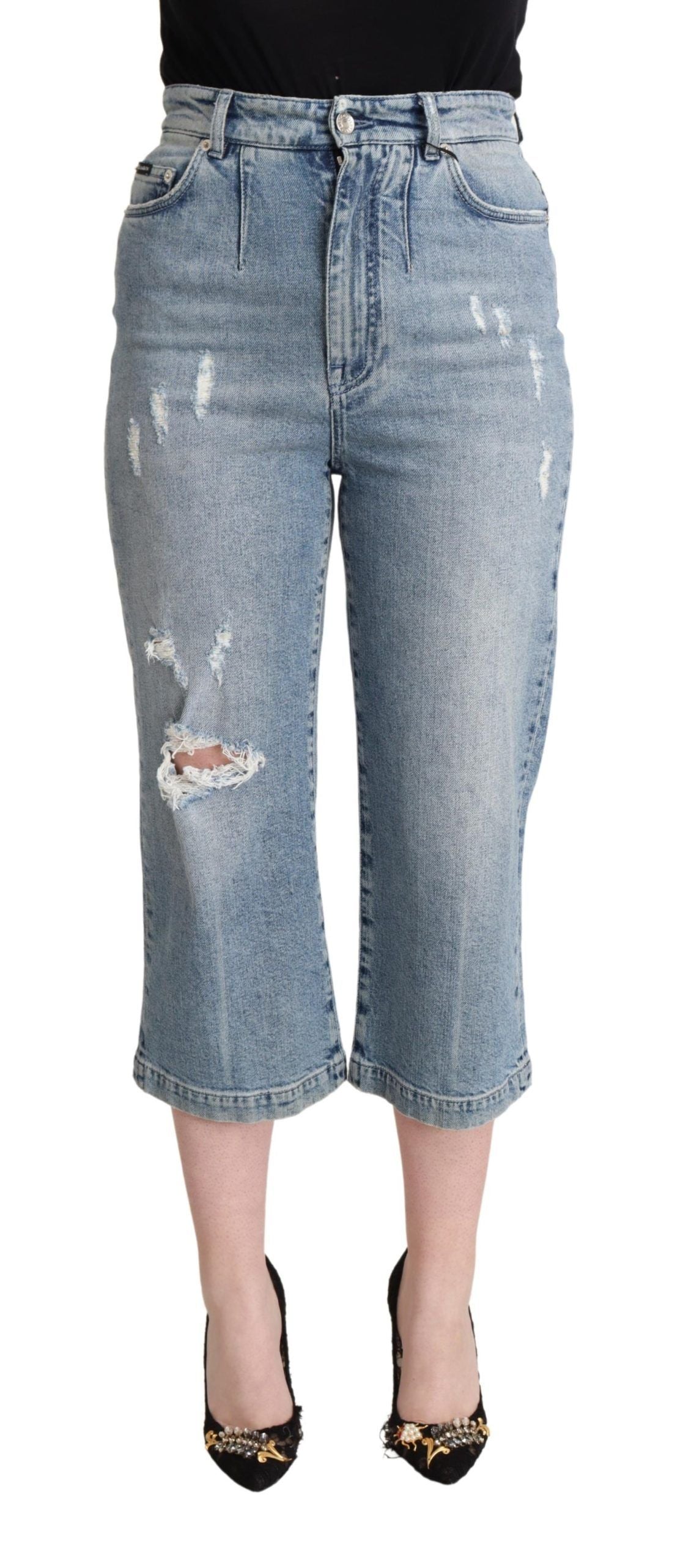 Chic Capri Cropped Denim Jeans