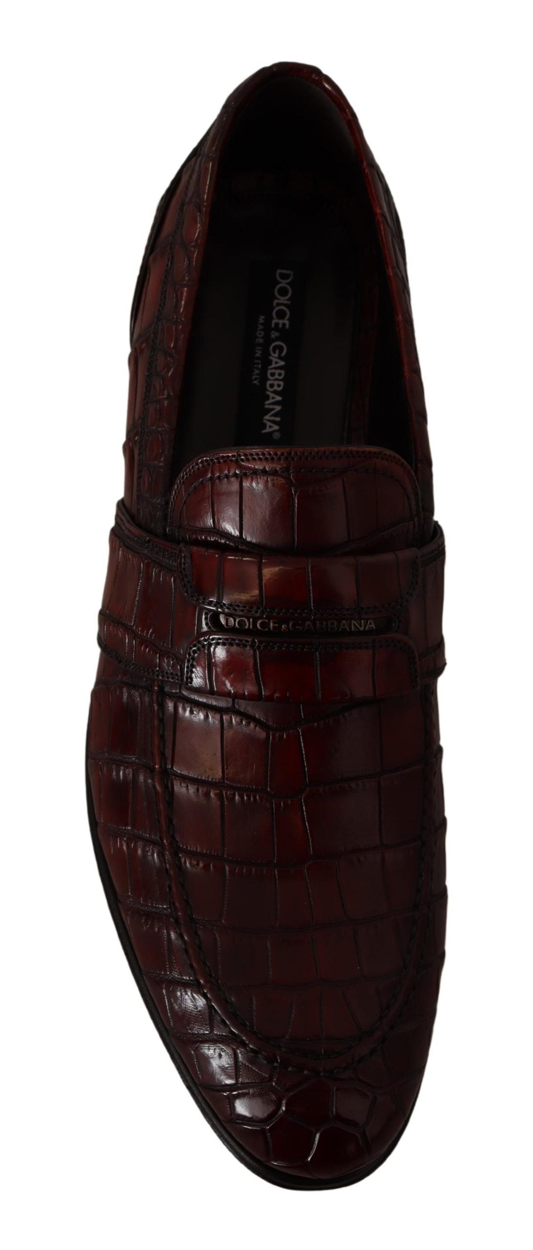 Exotic Croc Leather Bordeaux Loafers