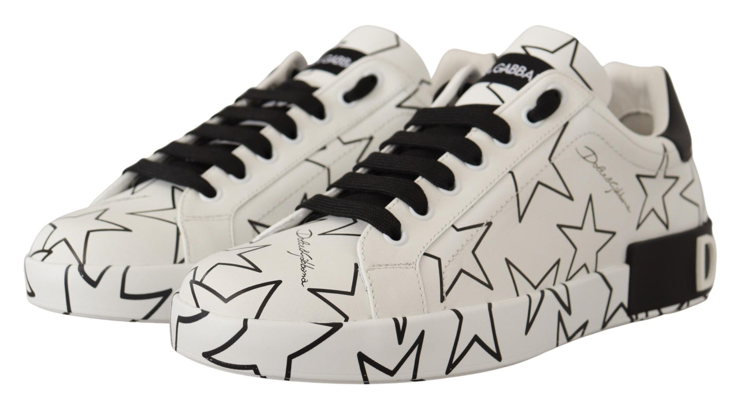 Elegant Star-Patterned Low-Top Sneakers