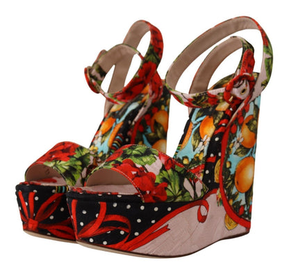 Elevate Your Step in Multicolor Brocade Heels