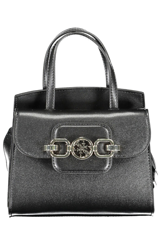 Black Polyethylene Women Handbag