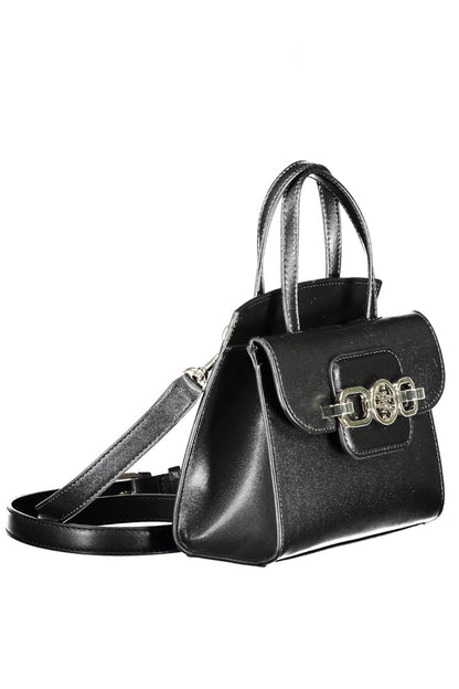 Black Polyethylene Women Handbag