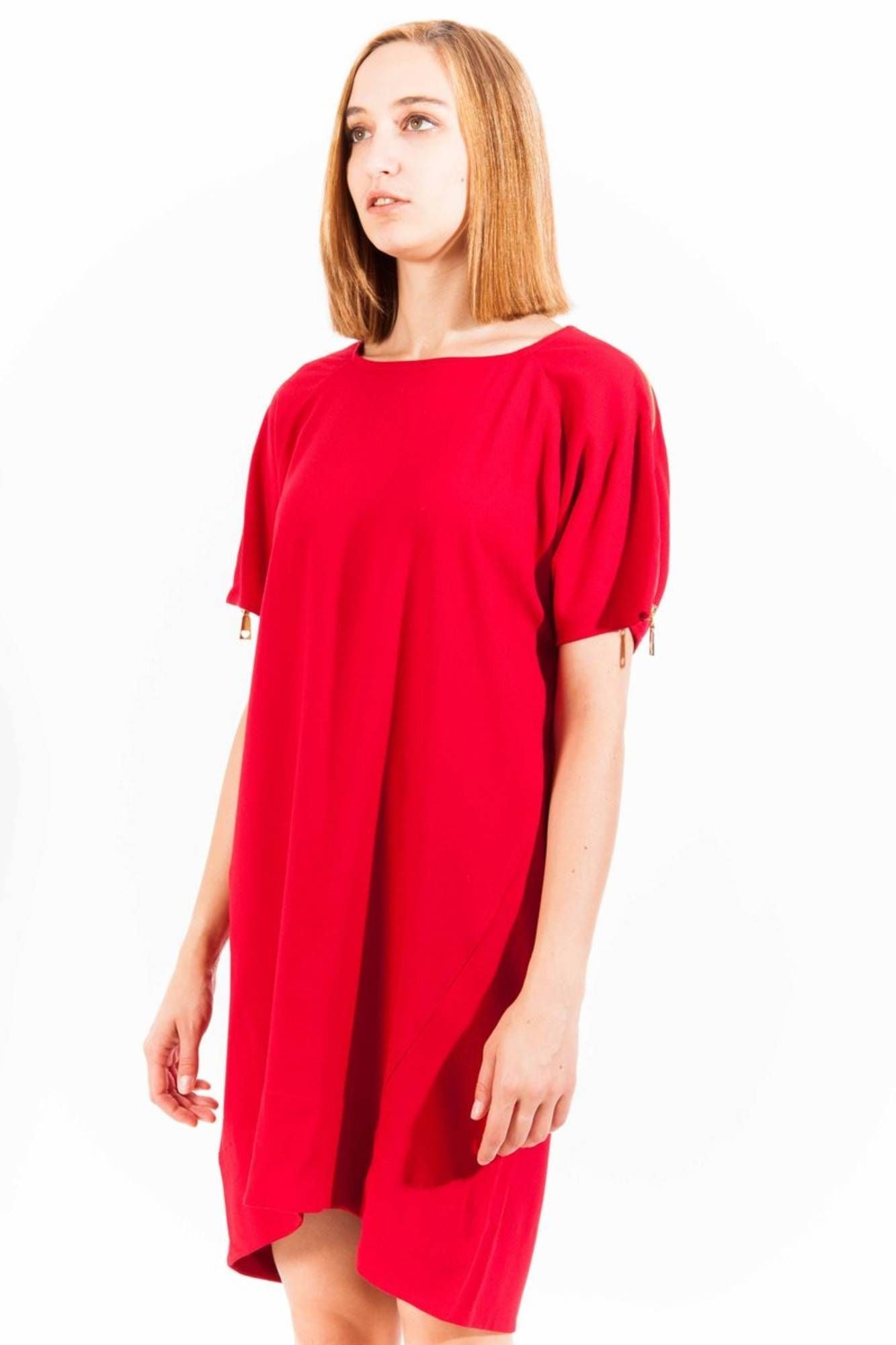 "Red Viscose Women Dress"