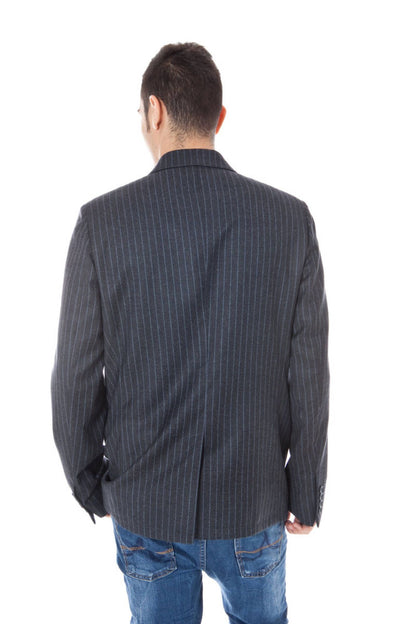 Gray Wool Men Jacket