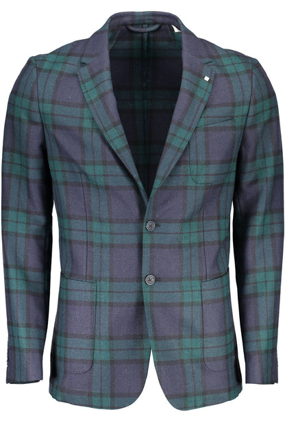 Timeless Green Wool-Blend Long Sleeve Jacket