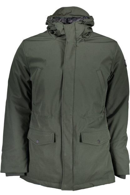 Green Polyester Men Jacket