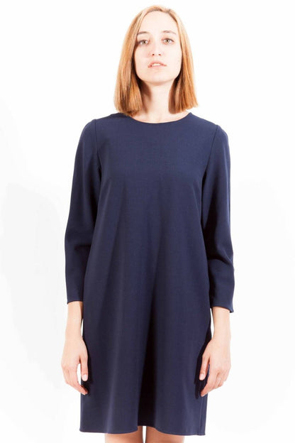 Chic Quarter-Sleeve Round Neck Dress