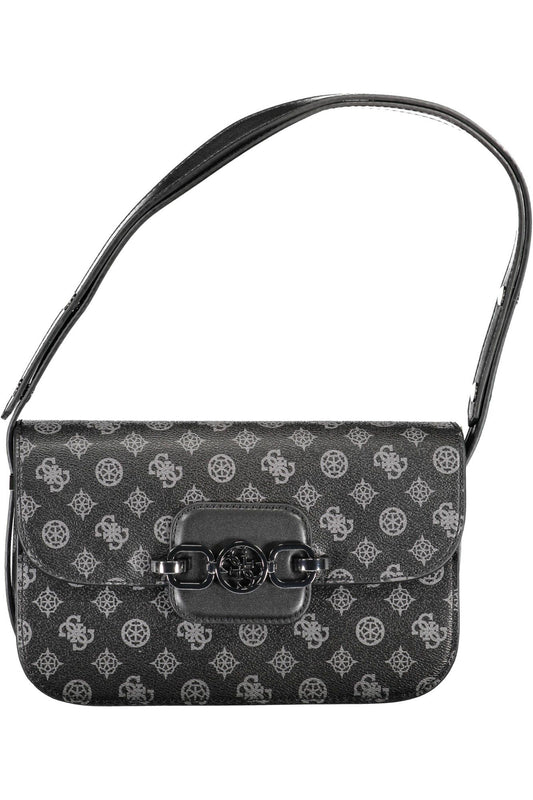 Chic Black Triple Compartment Shoulder Bag