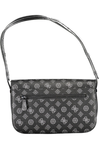 Black Polyethylene Women Handbag