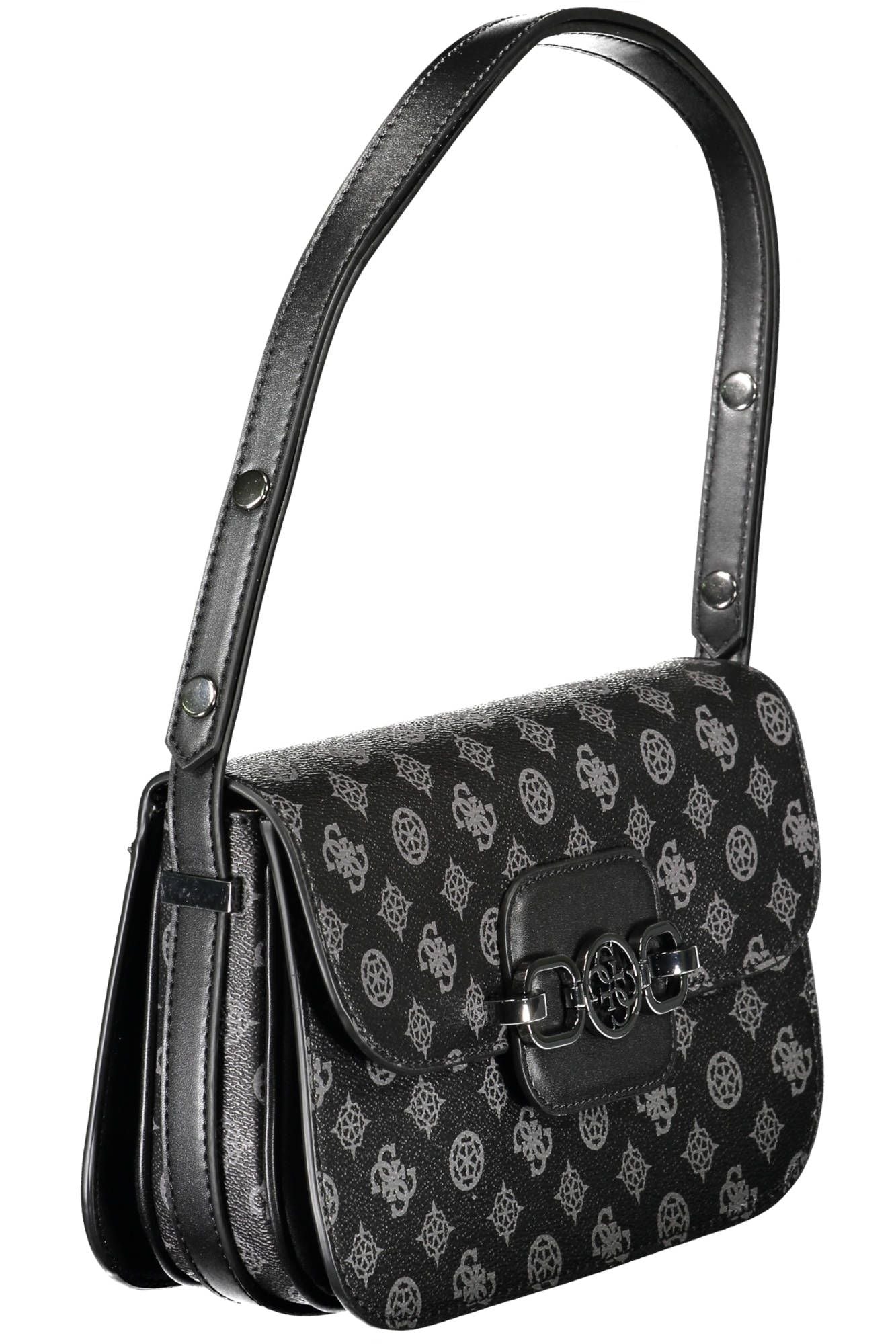 Black Polyethylene Women Handbag