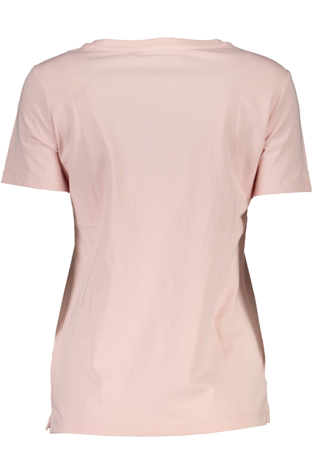 Chic Pink Logo Tee with Crew Neck