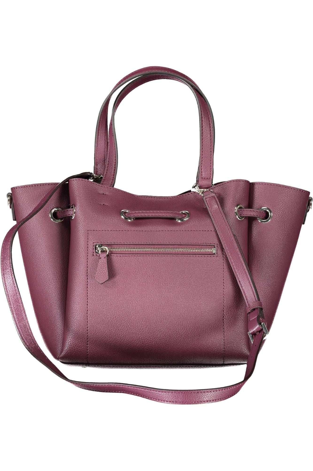 Purple Polyethylene Women Handbag