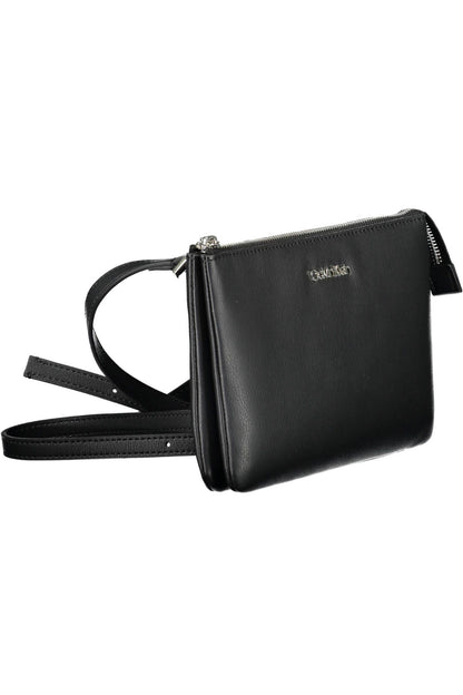 Sleek Black Dual Compartment Handbag