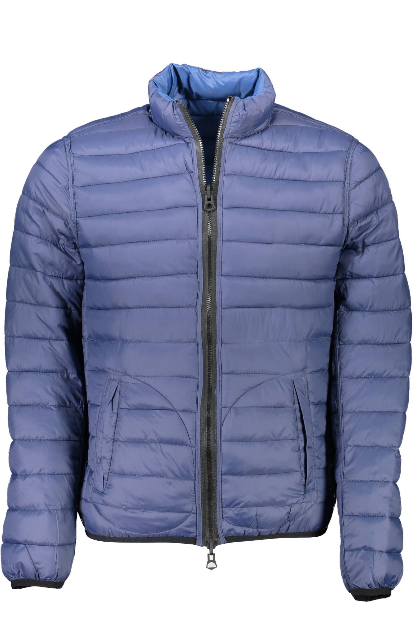 Blue Nylon Men Jacket