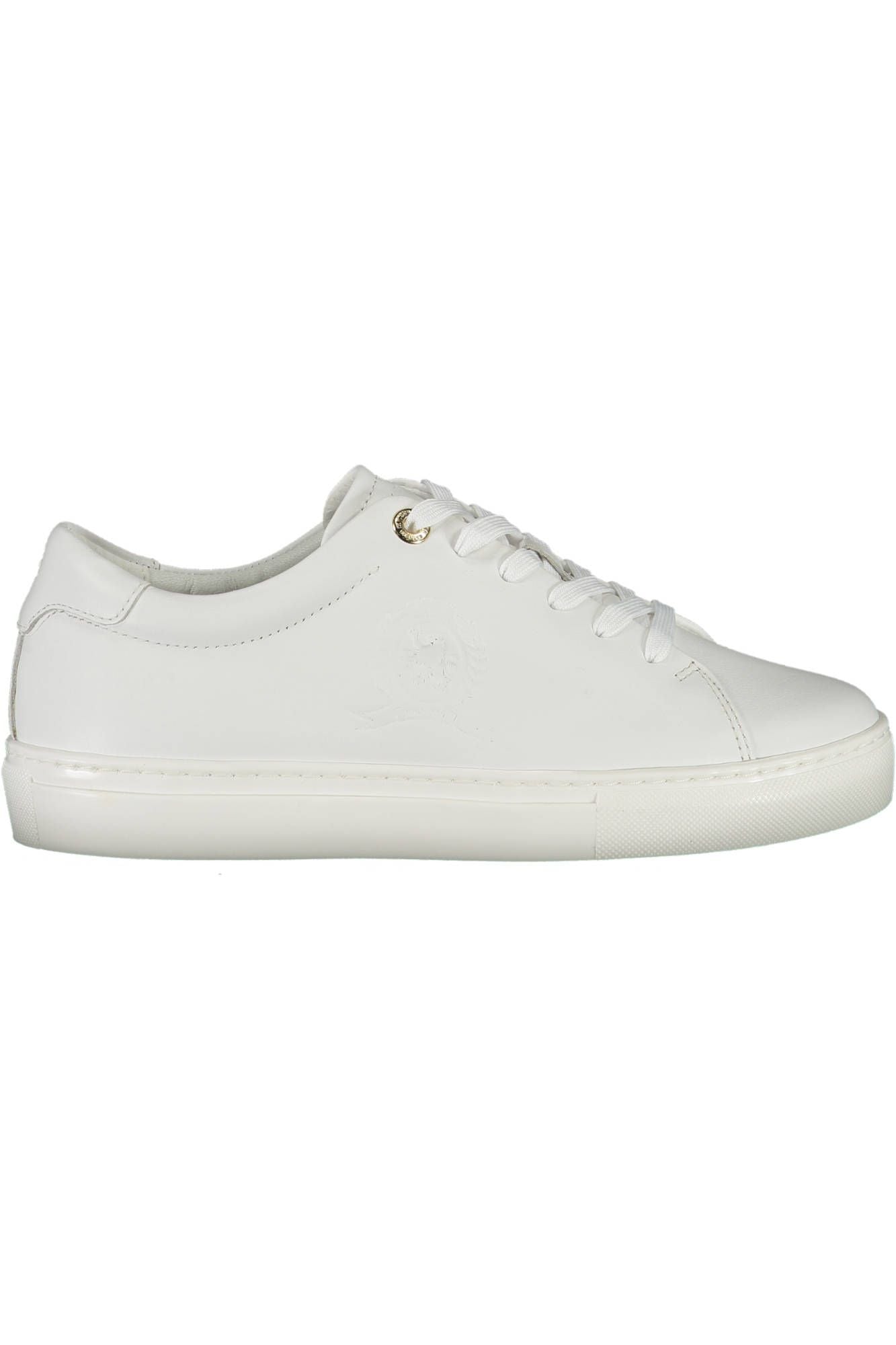 Sleek White Lace-Up Sneakers