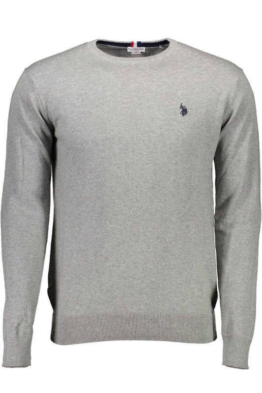 Gray Cotton Men Sweater