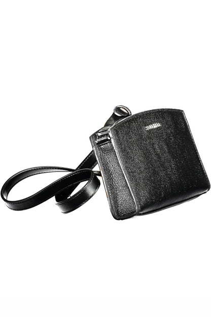 Black Polyester Women Handbag