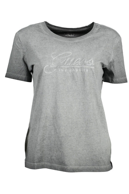 Chic Faded Embroidery Logo Tee