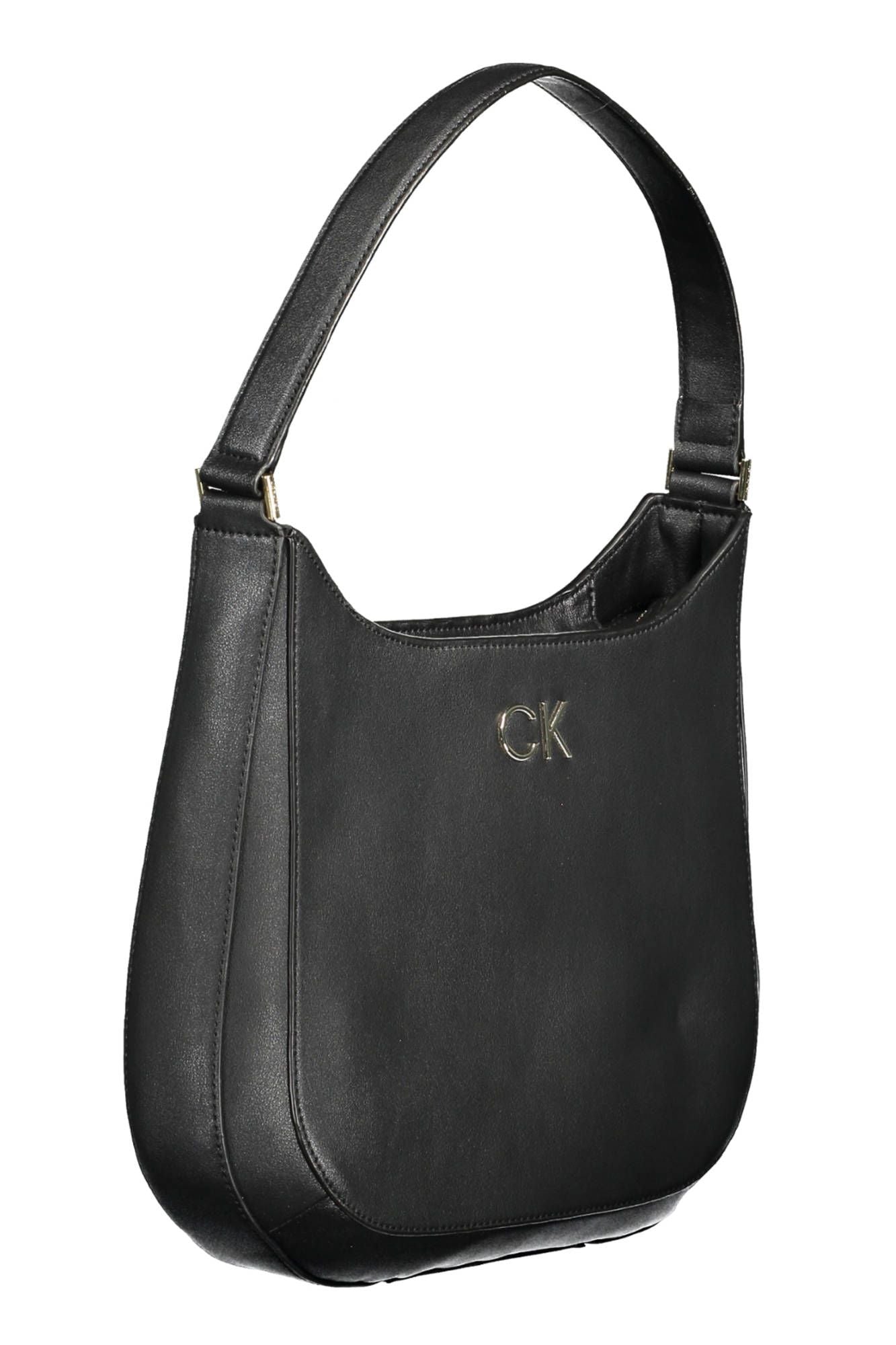 Black Polyester Women Handbag