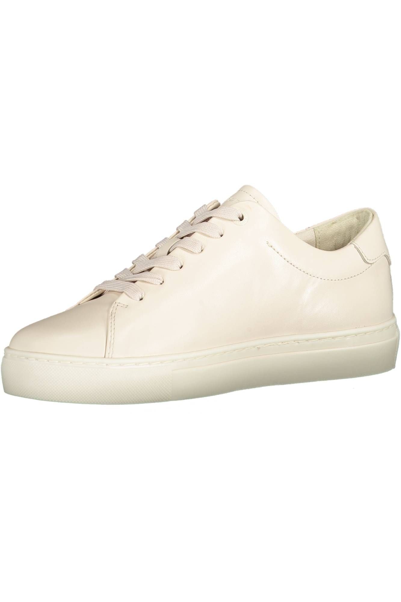 Beige Lace-Up Sneaker with Iconic Accents