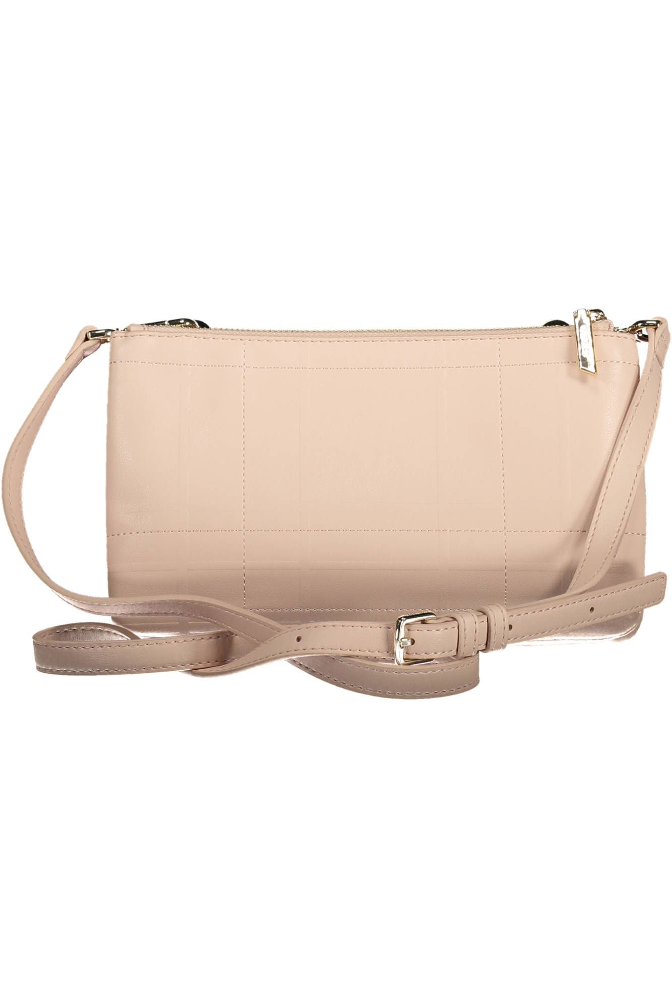 Elegant Pink Shoulder Bag with Contrasting Details