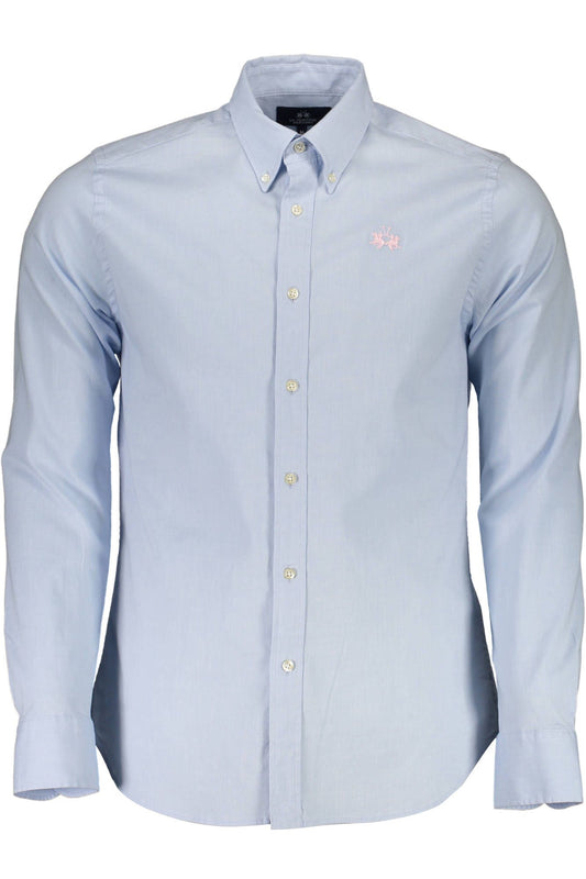 Light Blue Cotton Men Shirt