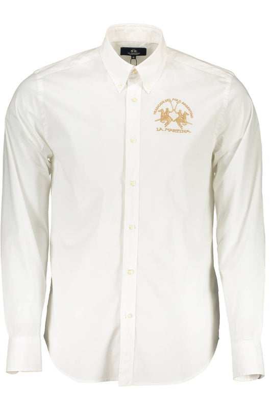 White Cotton Men Shirt